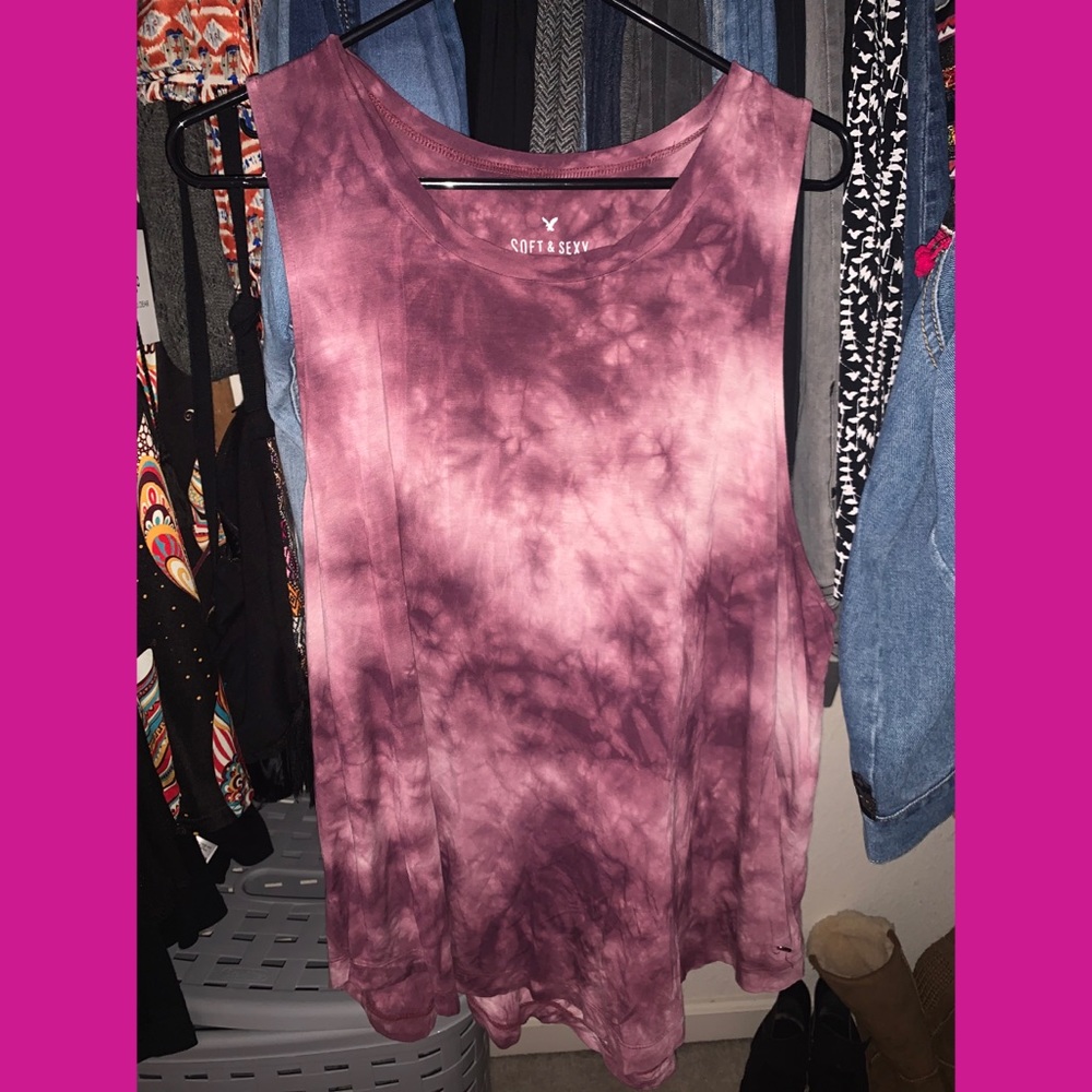 tie dye plus size tank top